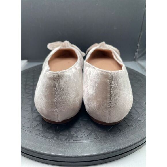 New J Jill Simone Tan Suede Bow Flats Size 8.5 - Picture 4 of 10
